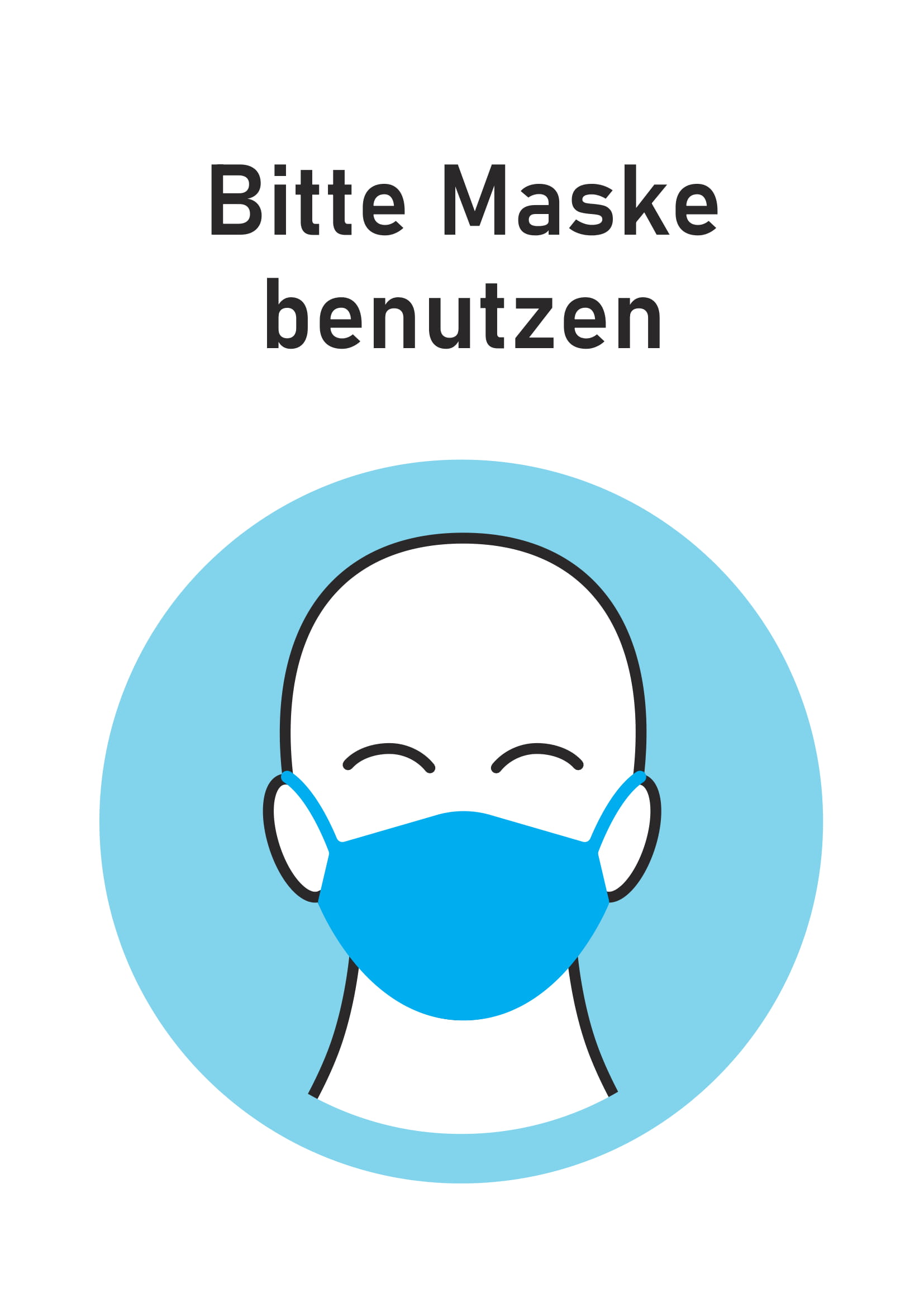 Bitte Maske benutzen Vorlage 1